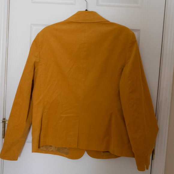 Gorgeous Mustard Talbots Cotton Corduroy Blazer - Picture 2 of 6